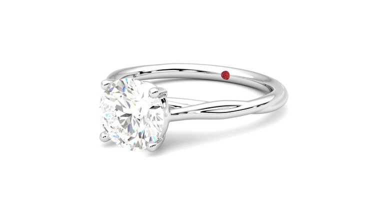 Taylor & Hart Mariposa Round Engagement Ring 360 degree image 25