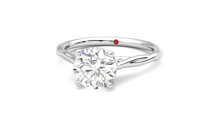 Taylor & Hart Mariposa Round Engagement Ring 360 degree image 27