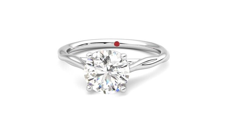 Taylor & Hart Mariposa Round Engagement Ring 360 degree image 28