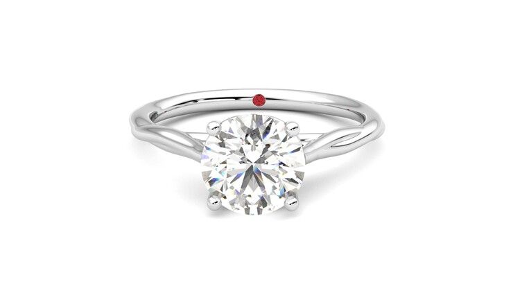 Taylor & Hart Mariposa Round Engagement Ring 360 degree image 29