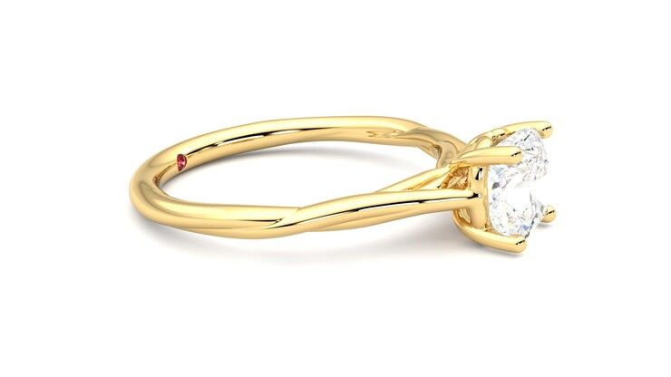 Taylor & Hart Mariposa Cushion Engagement Ring 360 degree image 8