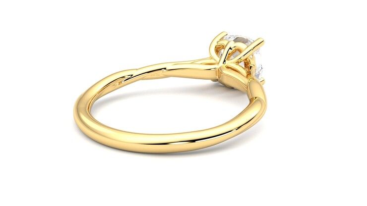 Taylor & Hart Mariposa Cushion Engagement Ring 360 degree image 13