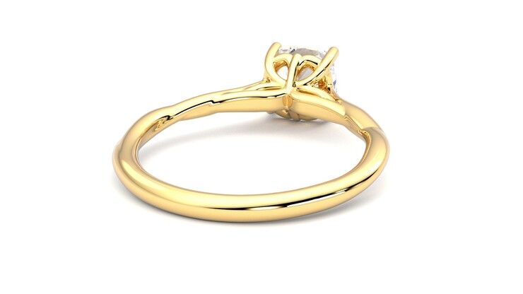 Taylor & Hart Mariposa Cushion Engagement Ring 360 degree image 14