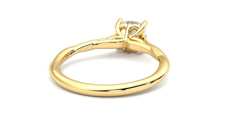 Taylor & Hart Mariposa Cushion Engagement Ring 360 degree image 14