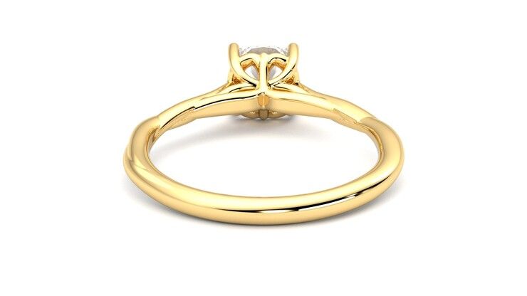Taylor & Hart Mariposa Cushion Engagement Ring 360 degree image 15
