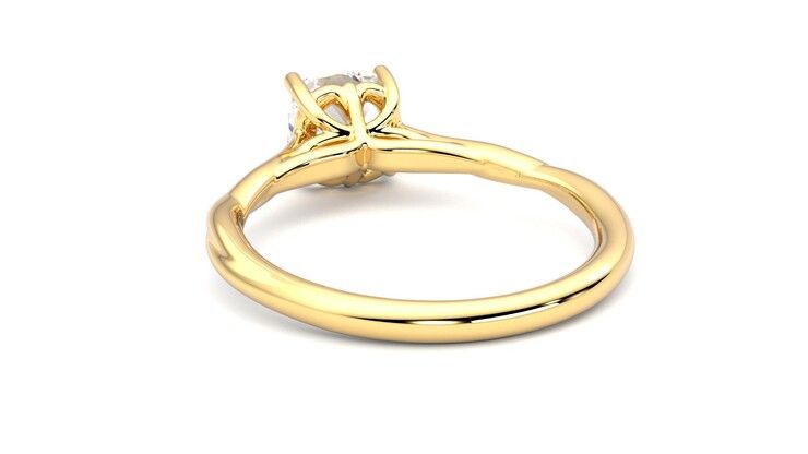 Taylor & Hart Mariposa Cushion Engagement Ring 360 degree image 16