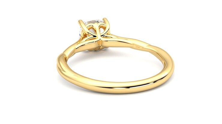 Taylor & Hart Mariposa Cushion Engagement Ring 360 degree image 16