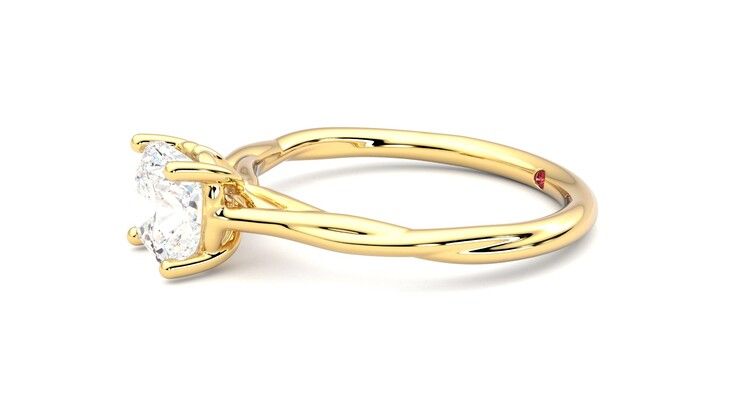 Taylor & Hart Mariposa Cushion Engagement Ring 360 degree image 22