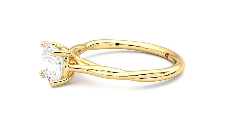 Taylor & Hart Mariposa Cushion Engagement Ring 360 degree image 22