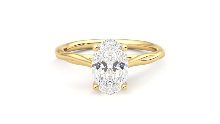 Taylor & Hart Mariposa Oval Engagement Ring 360 degree image 0