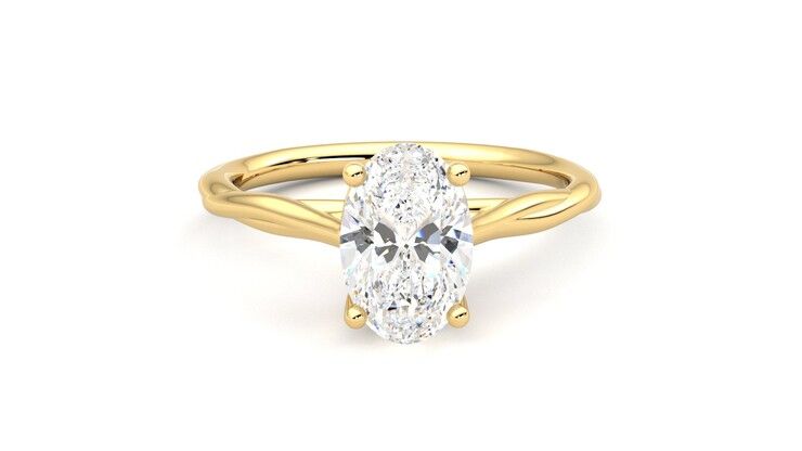 Taylor & Hart Mariposa Oval Engagement Ring 360 degree image 1