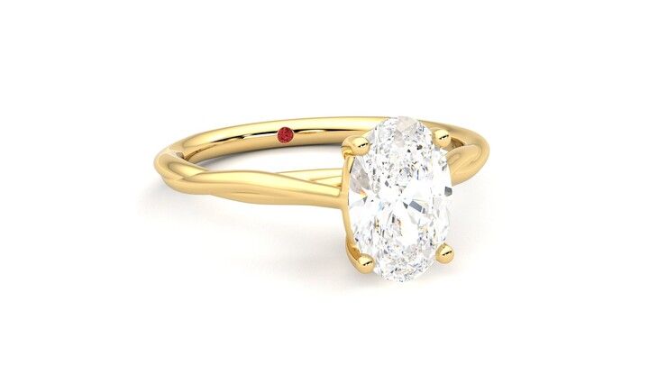 Taylor & Hart Mariposa Oval Engagement Ring 360 degree image 4