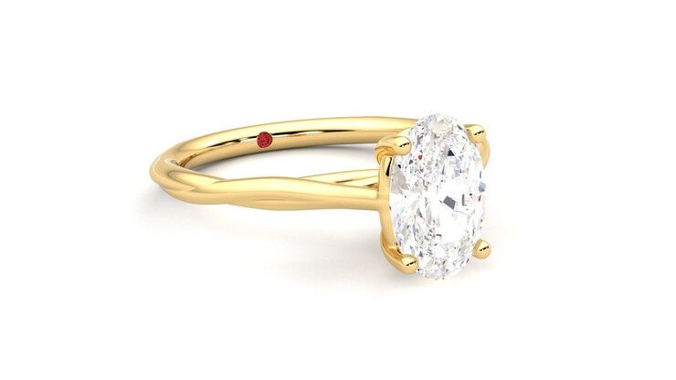 Taylor & Hart Mariposa Oval Engagement Ring 360 degree image 5