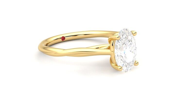 Taylor & Hart Mariposa Oval Engagement Ring 360 degree image 6