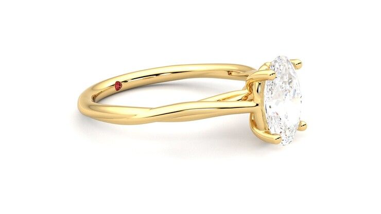 Taylor & Hart Mariposa Oval Engagement Ring 360 degree image 7