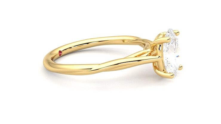 Taylor & Hart Mariposa Oval Engagement Ring 360 degree image 8