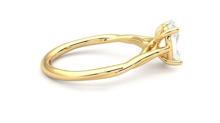 Taylor & Hart Mariposa Oval Engagement Ring 360 degree image 10