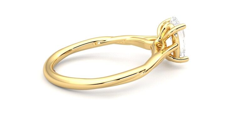 Taylor & Hart Mariposa Oval Engagement Ring 360 degree image 11