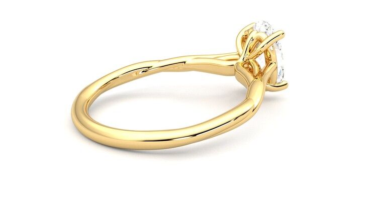 Taylor & Hart Mariposa Oval Engagement Ring 360 degree image 12