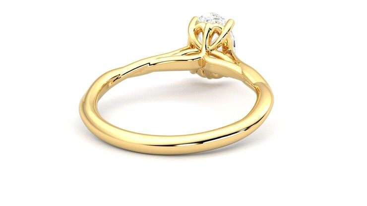 Taylor & Hart Mariposa Oval Engagement Ring 360 degree image 14