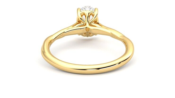 Taylor & Hart Mariposa Oval Engagement Ring 360 degree image 15
