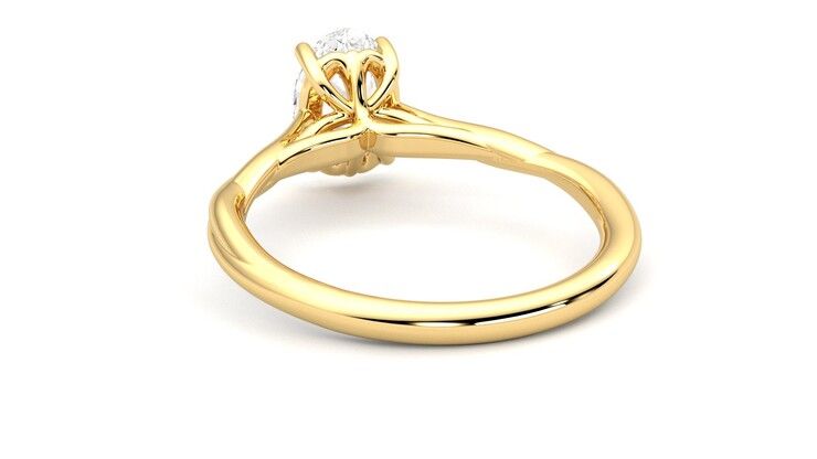 Taylor & Hart Mariposa Oval Engagement Ring 360 degree image 16
