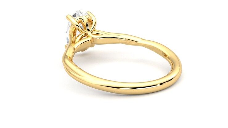 Taylor & Hart Mariposa Oval Engagement Ring 360 degree image 17