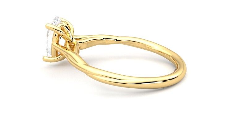 Taylor & Hart Mariposa Oval Engagement Ring 360 degree image 19