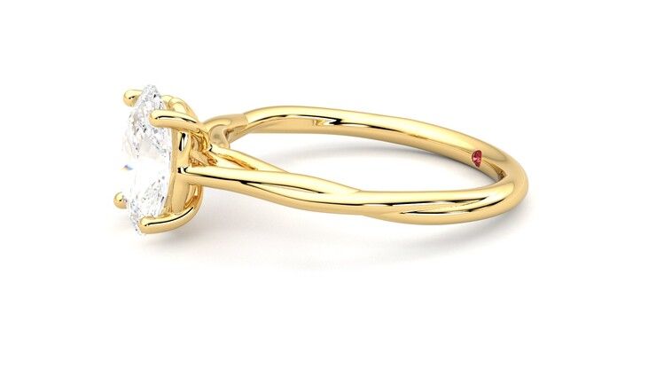 Taylor & Hart Mariposa Oval Engagement Ring 360 degree image 22