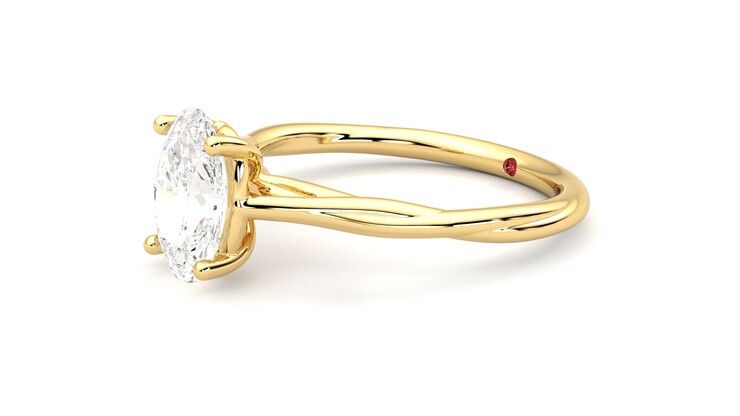 Taylor & Hart Mariposa Oval Engagement Ring 360 degree image 23