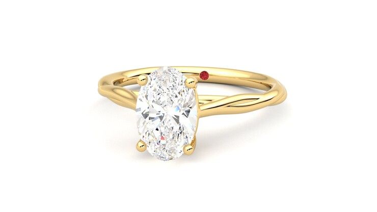Taylor & Hart Mariposa Oval Engagement Ring 360 degree image 27
