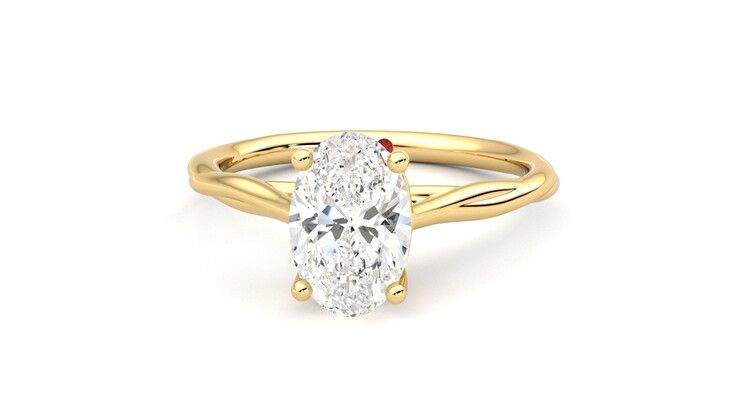 Taylor & Hart Mariposa Oval Engagement Ring 360 degree image 28