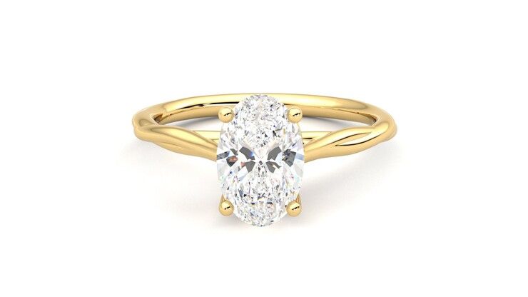 Taylor & Hart Mariposa Oval Engagement Ring 360 degree image 29