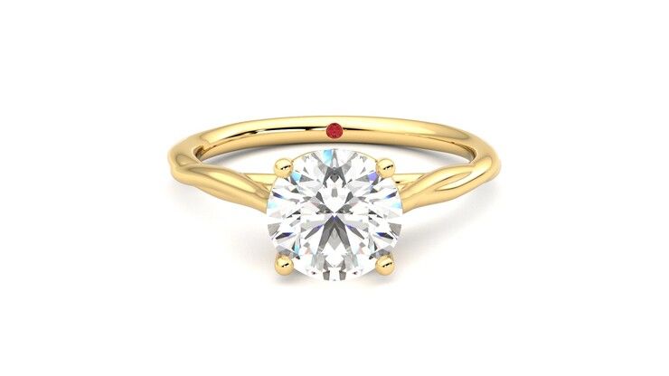 Taylor & Hart Mariposa Round Engagement Ring 360 degree image 0