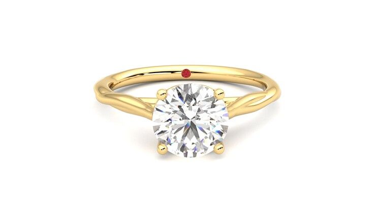 Taylor & Hart Mariposa Round Engagement Ring 360 degree image 1