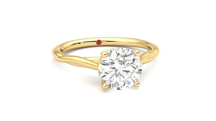 Taylor & Hart Mariposa Round Engagement Ring 360 degree image 3
