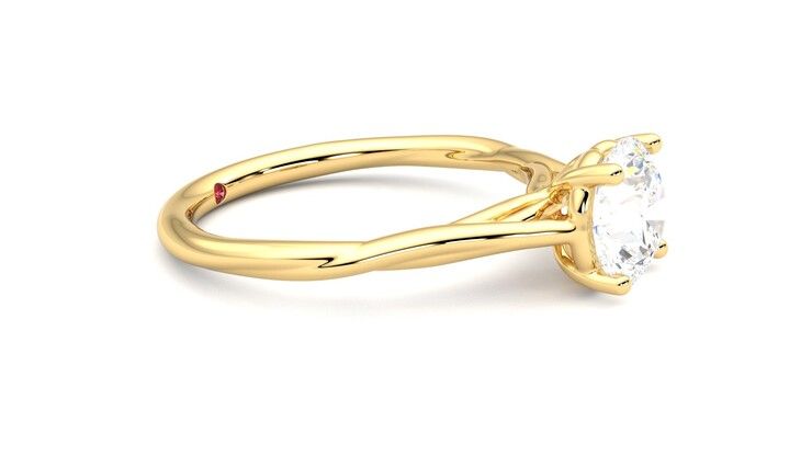 Taylor & Hart Mariposa Round Engagement Ring 360 degree image 8