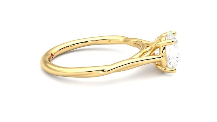Taylor & Hart Mariposa Round Engagement Ring 360 degree image 9