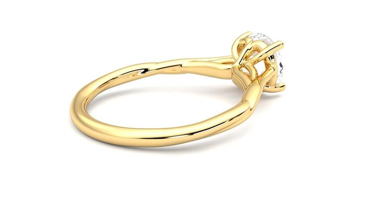 Taylor & Hart Mariposa Round Engagement Ring 360 degree image 12