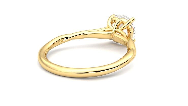 Taylor & Hart Mariposa Round Engagement Ring 360 degree image 13