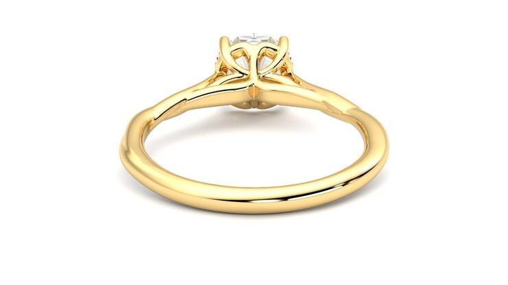 Taylor & Hart Mariposa Round Engagement Ring 360 degree image 15