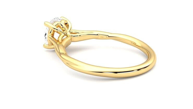 Taylor & Hart Mariposa Round Engagement Ring 360 degree image 18
