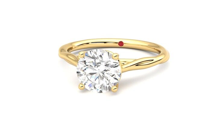 Taylor & Hart Mariposa Round Engagement Ring 360 degree image 27