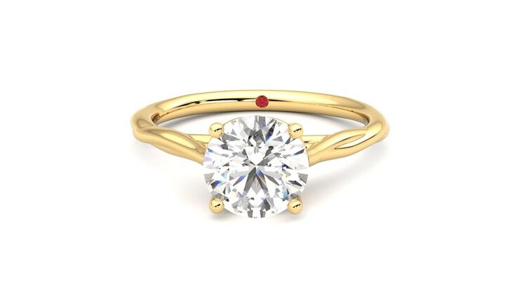 Taylor & Hart Mariposa Round Engagement Ring 360 degree image 29