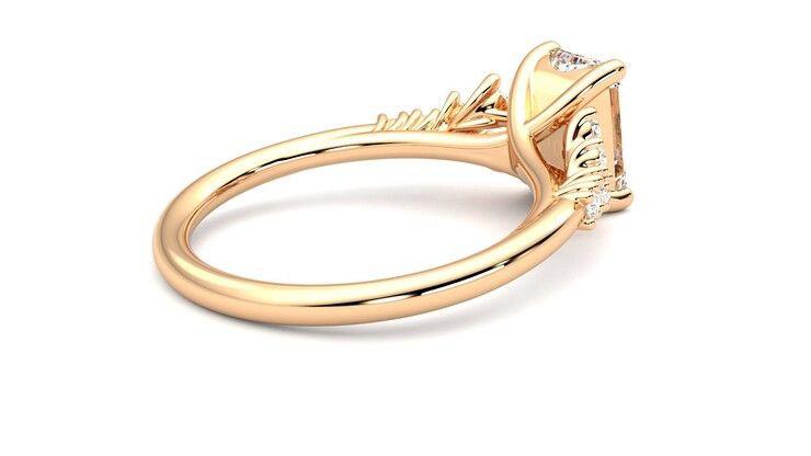 Taylor & Hart Marula Emerald Engagement Ring 360 degree image 12