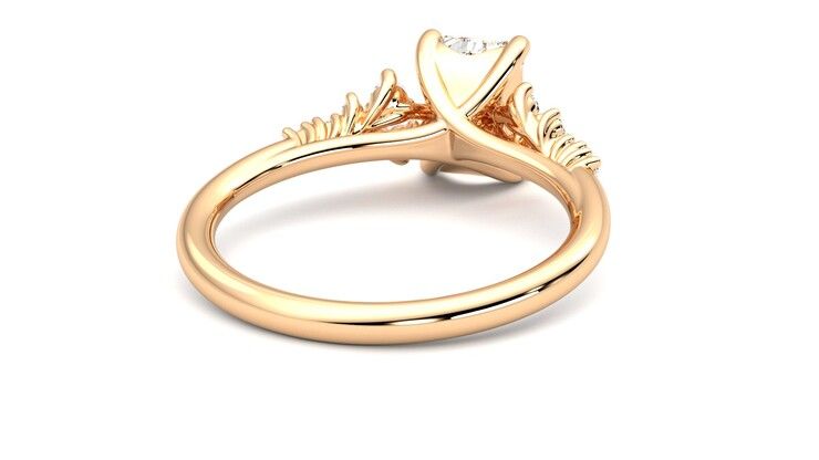 Taylor & Hart Marula Emerald Engagement Ring 360 degree image 14
