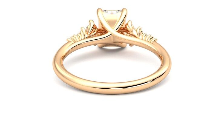Taylor & Hart Marula Emerald Engagement Ring 360 degree image 15