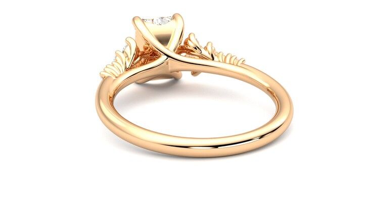 Taylor & Hart Marula Emerald Engagement Ring 360 degree image 16