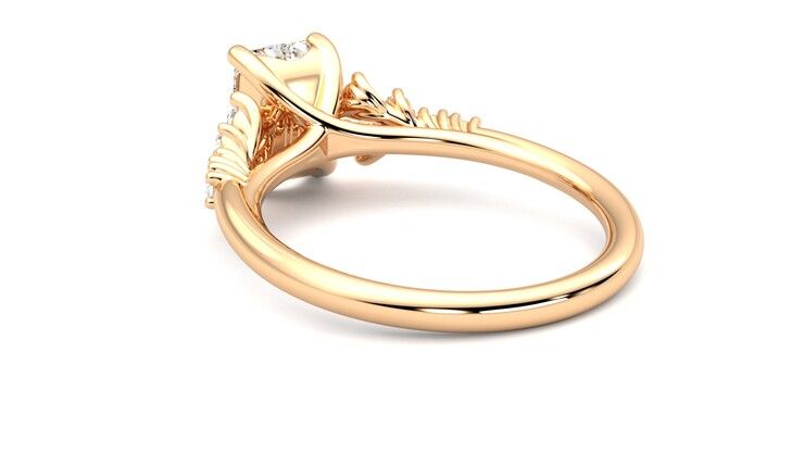 Taylor & Hart Marula Emerald Engagement Ring 360 degree image 17