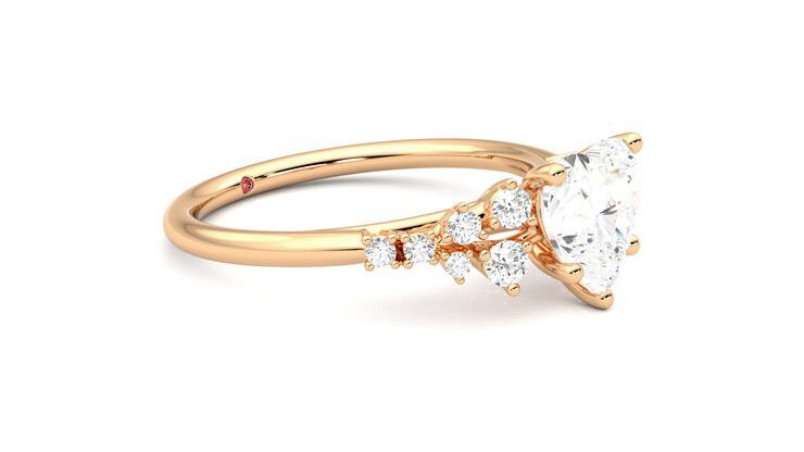 Taylor & Hart Marula Heart Engagement Ring 360 degree image 7